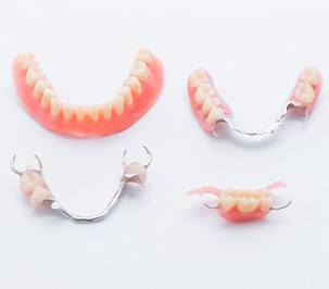 A variety of removable dentures