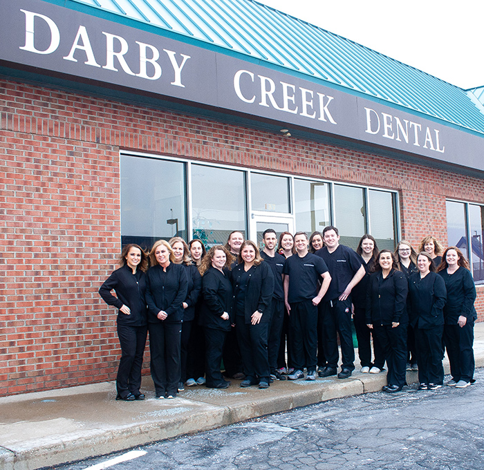 Marysville team in front of Darby Creek Cental