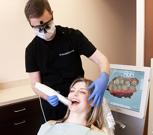 Marysville dentist using intraoral camera