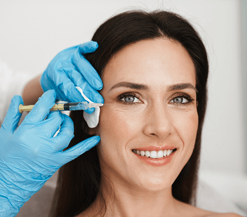 Woman getting a BOTOX injection