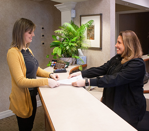 jackie speaking with patient