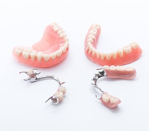 four examples of dentures