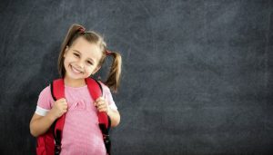 smiling girl at school