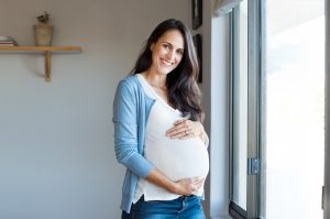 smiling pregnant woman