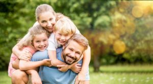 Smiling family