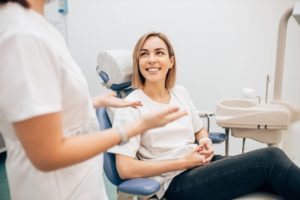 Patient at dental checkup