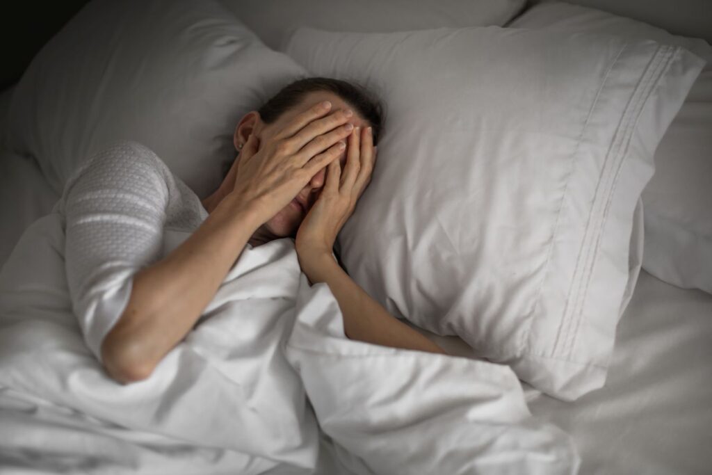 A woman who can’t sleep